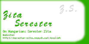 zita serester business card